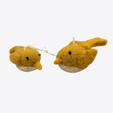 Vögel – 2er-Set – Ocker – Filzvogel-Set von Gry & Sif
